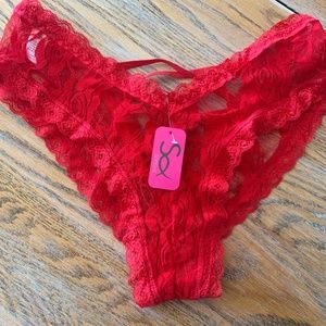 SOFISHIE red lace /lace up back/New w/tag/L